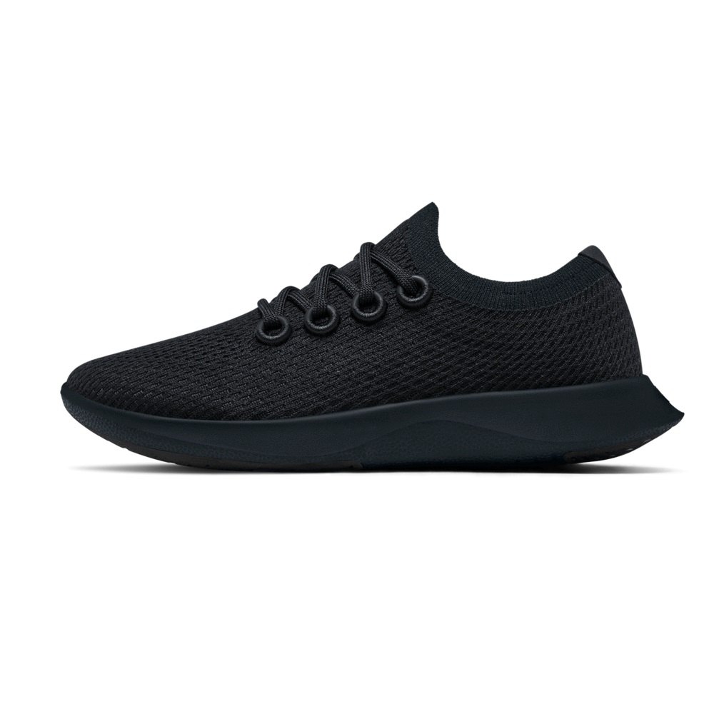 Allbirds Men\'s Running Shoes Black - Tree Dashers - 25913EONY